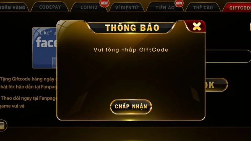 Các bước đổi giftcode tại Top88 thành tiền thưởng