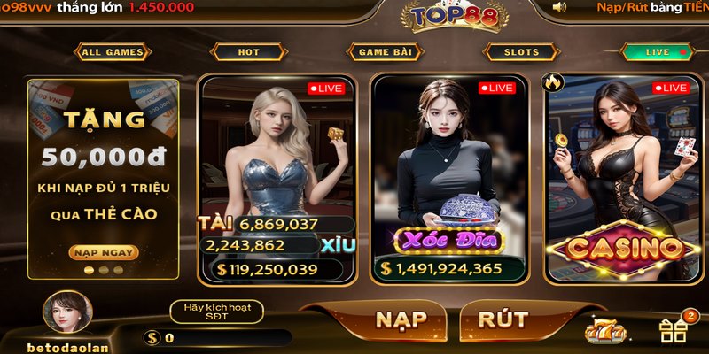 Giới thiệu Live Casino Top88