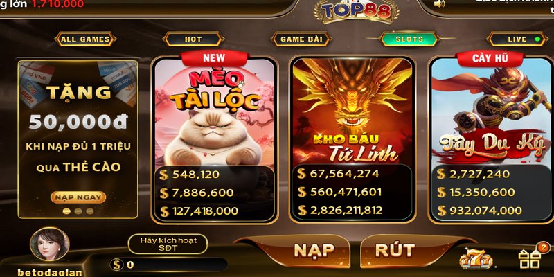 Tổng quan về trò chơi Slot Top88